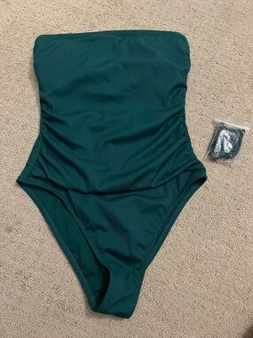 Strapless Emerald Green One-Piece Swimsuit from shade and shore at Target